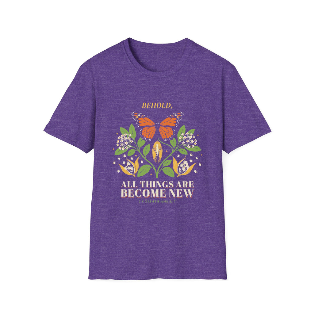 All Things Are Becoming New Floral Inspirational T-Shirt