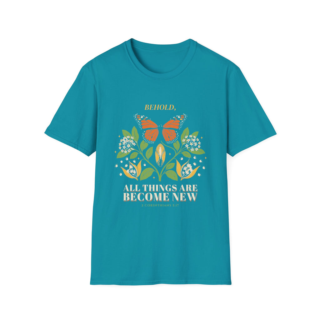 All Things Are Becoming New Floral Inspirational T-Shirt