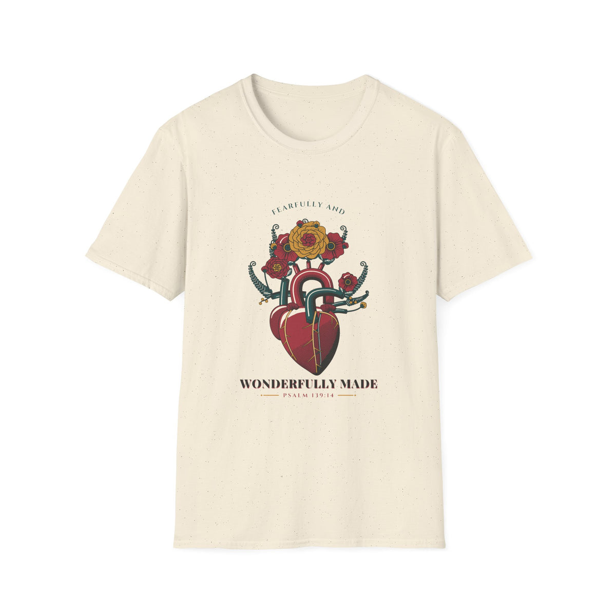 Wonderfully Made Floral Inspirational T-Shirt