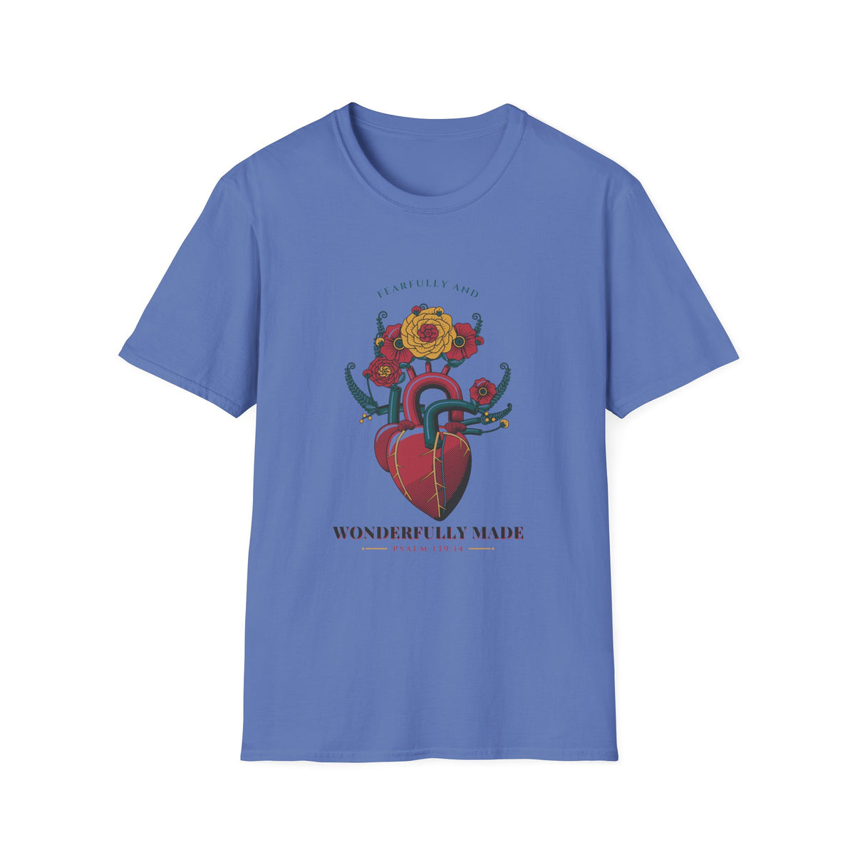 Wonderfully Made Floral Inspirational T-Shirt