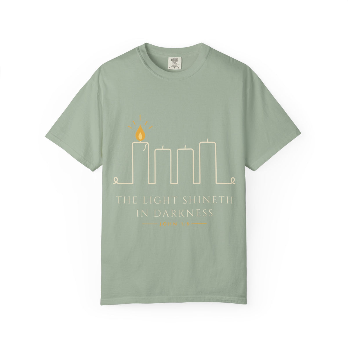 Hanukkah Menorah T-Shirt — First Light Candle Graphic Tee
