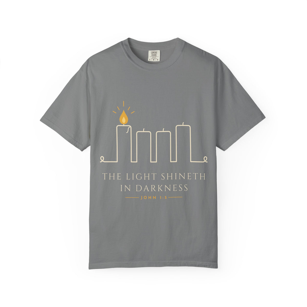 Hanukkah Menorah T-Shirt — First Light Candle Graphic Tee