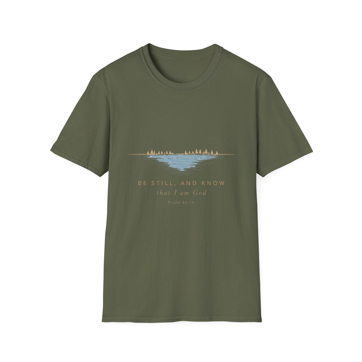 Be Still and Know T-Shirt — Calm Lake Christian Faith Tee