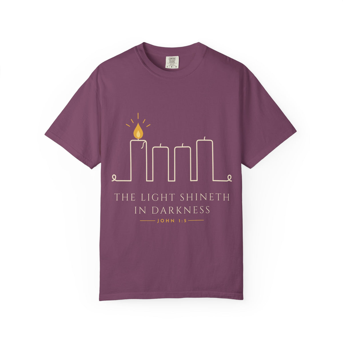 Hanukkah Menorah T-Shirt — First Light Candle Graphic Tee
