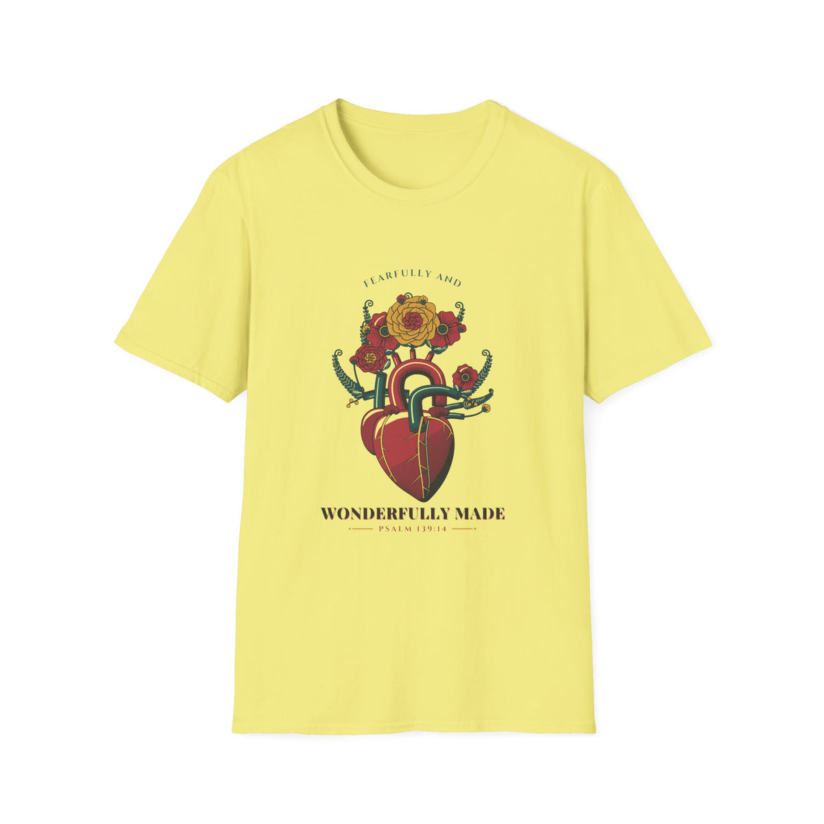 Wonderfully Made Floral Inspirational T-Shirt