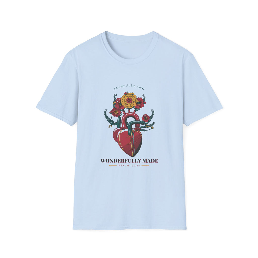 Wonderfully Made Floral Inspirational T-Shirt