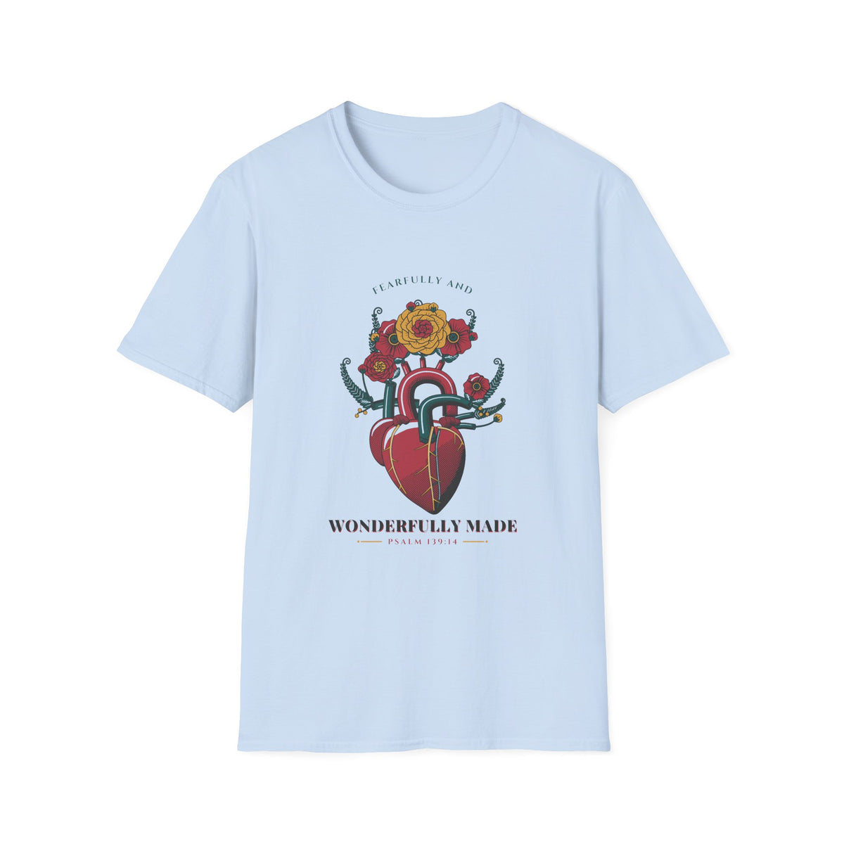 Wonderfully Made Floral Inspirational T-Shirt