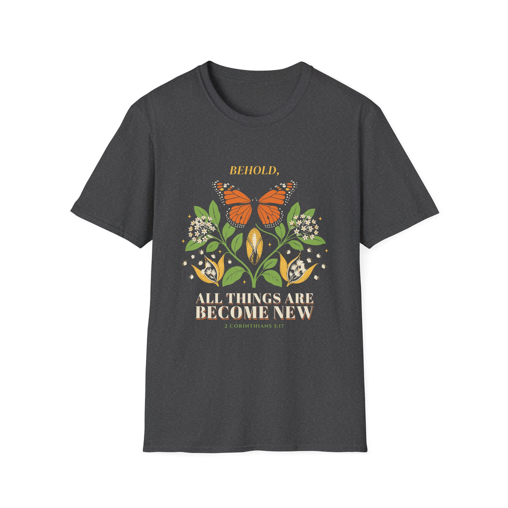 All Things Are Becoming New Floral Inspirational T-Shirt