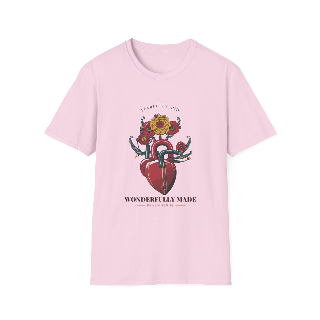 Wonderfully Made Floral Inspirational T-Shirt