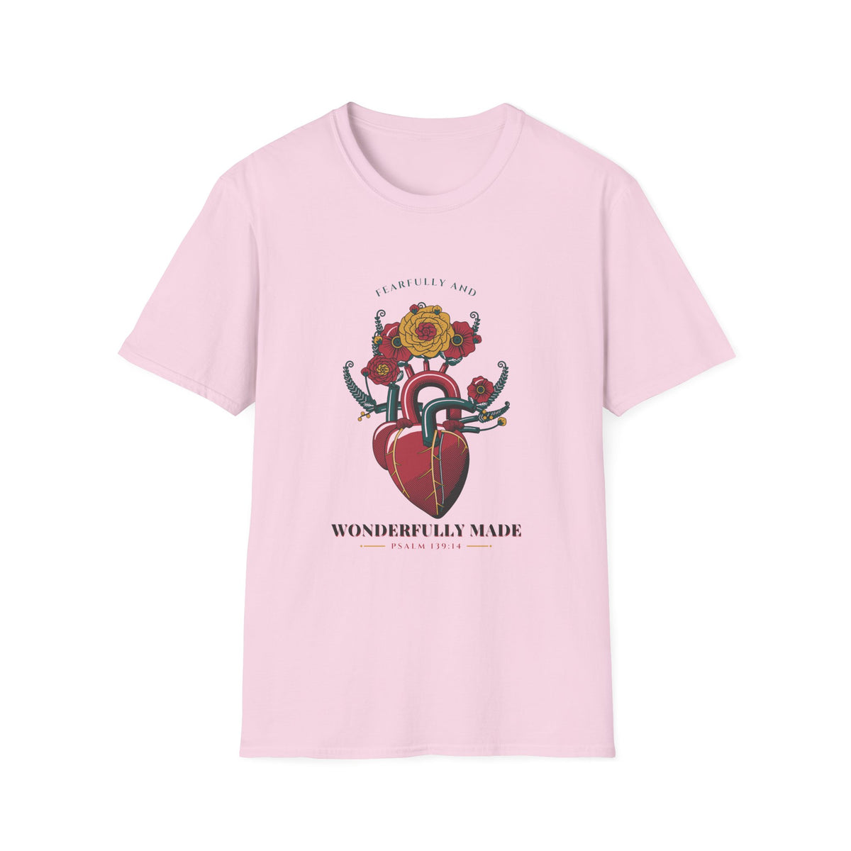 Wonderfully Made Floral Inspirational T-Shirt