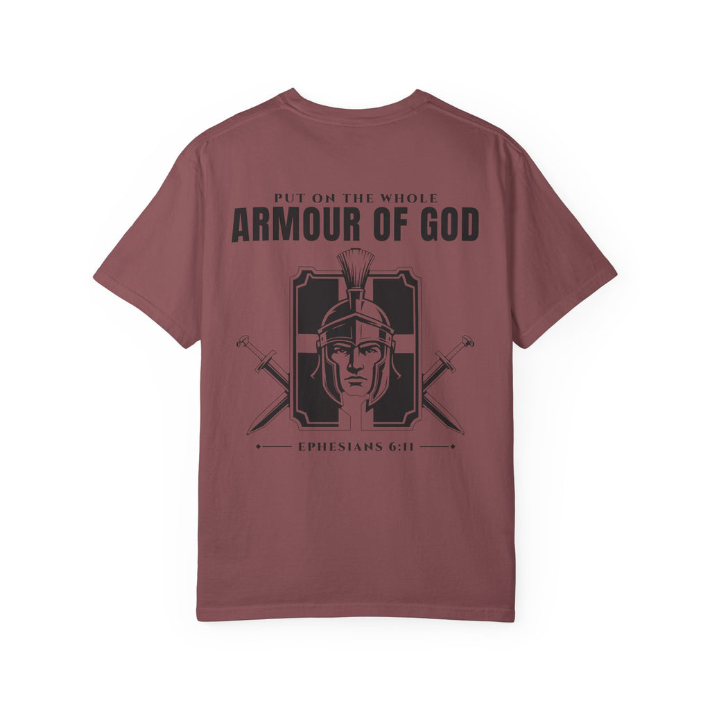 Put on the Whole Armour of God T-Shirt – Ephesians 6:11 Christian Faith Shirt