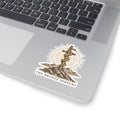 The Bronze Serpent Sticker — Vintage Snake & Cross Die-Cut Sticker