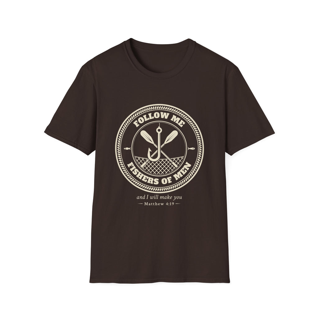 T-Shirt — "Follow Me, Fishers of Men" Minimalist Oar Emblem