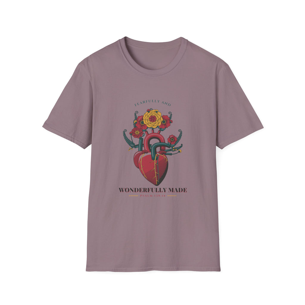 Wonderfully Made Floral Inspirational T-Shirt