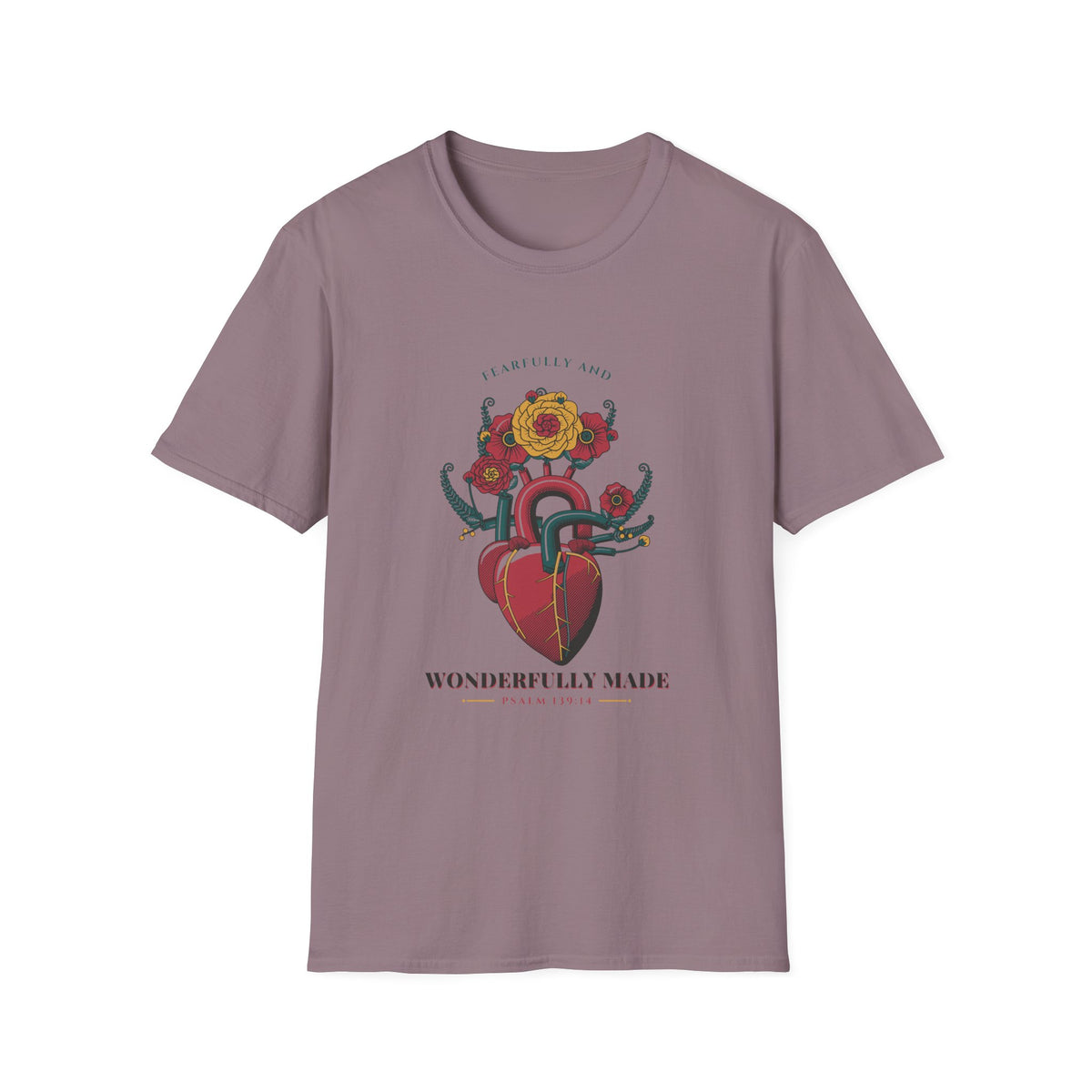 Wonderfully Made Floral Inspirational T-Shirt