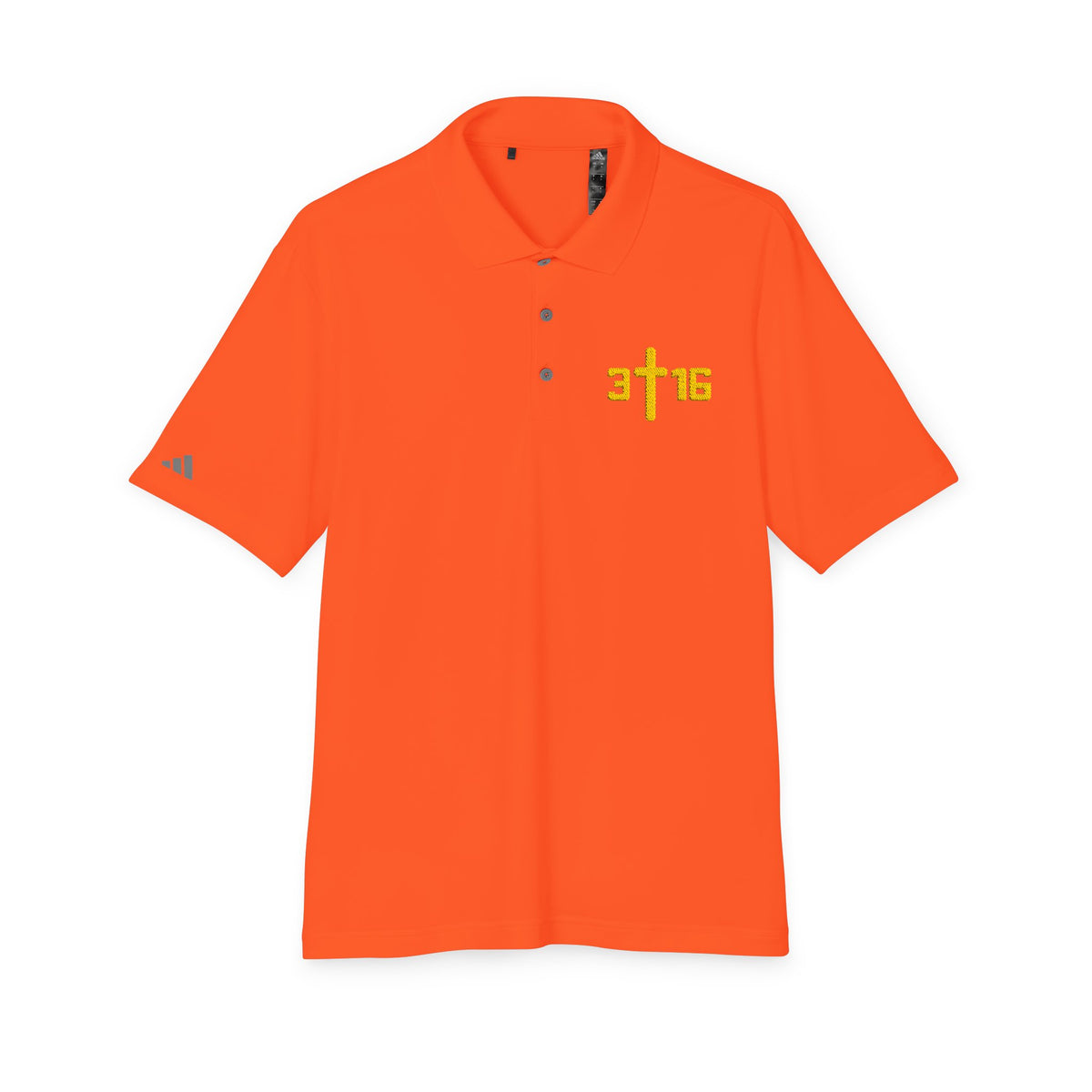 Christian Cross '3:16' Embroidered Polo Shirt