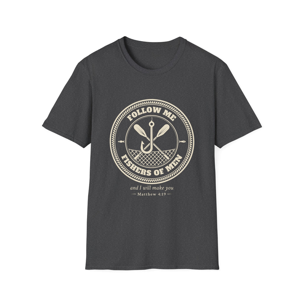 T-Shirt — "Follow Me, Fishers of Men" Minimalist Oar Emblem