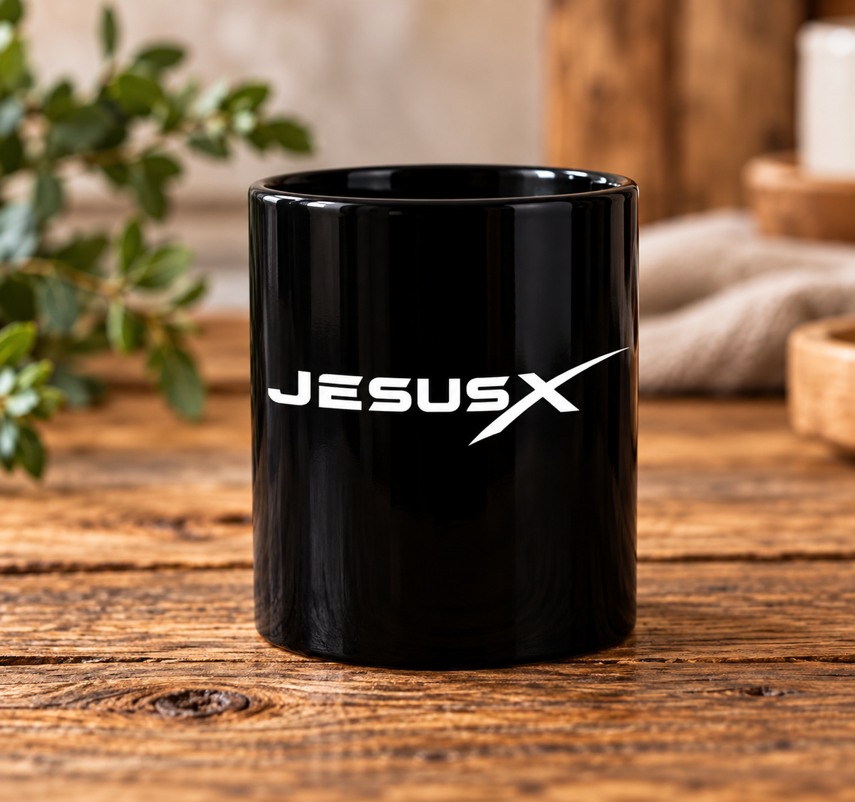 Jesus Black Coffee Mug – Faith-Inspired Ceramic Cup (11oz & 15oz)