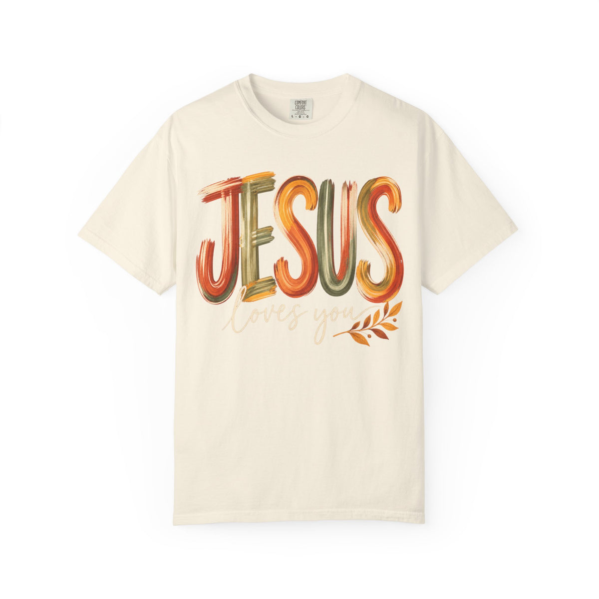 Jesus Loves You T-Shirt — Autumn Brush Script Christian Tee