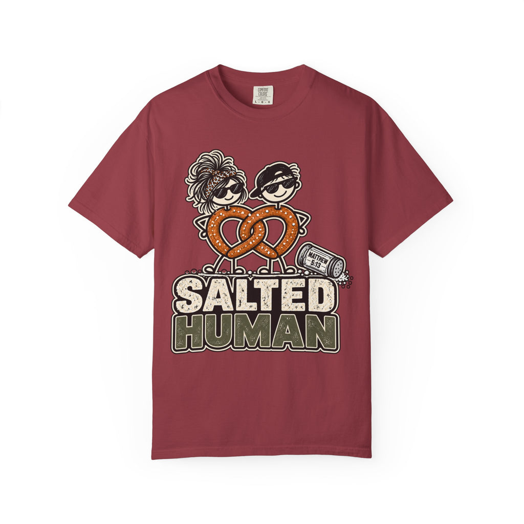 Salted Human Retro Graphic Tee | Garment-Dyed Unisex T-Shirt