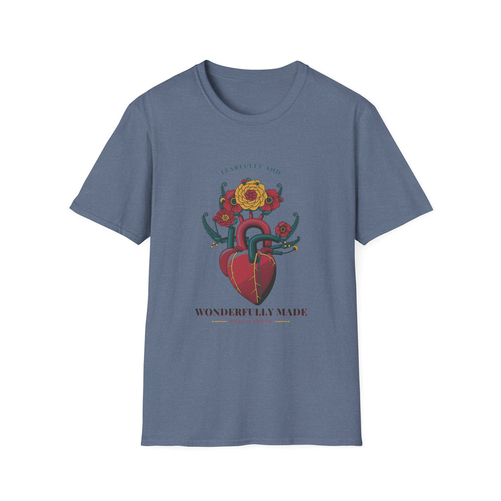 Wonderfully Made Floral Inspirational T-Shirt