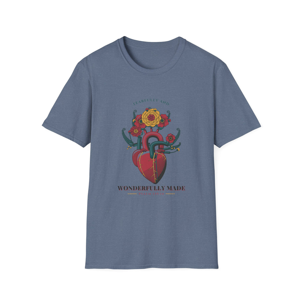 Wonderfully Made Floral Inspirational T-Shirt