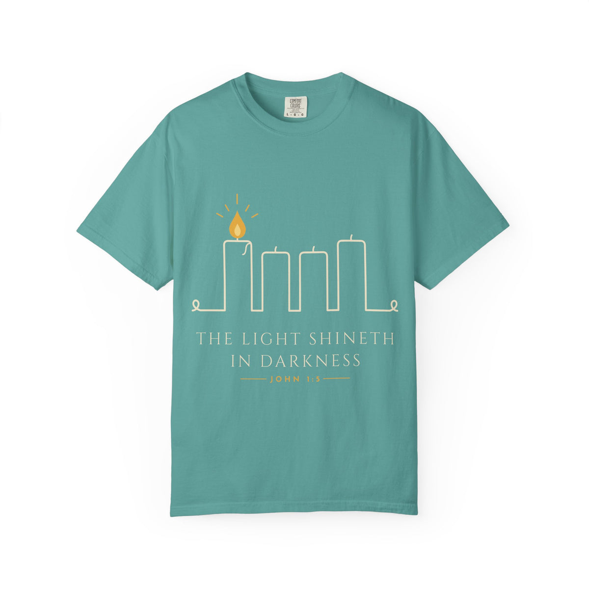 Hanukkah Menorah T-Shirt — First Light Candle Graphic Tee