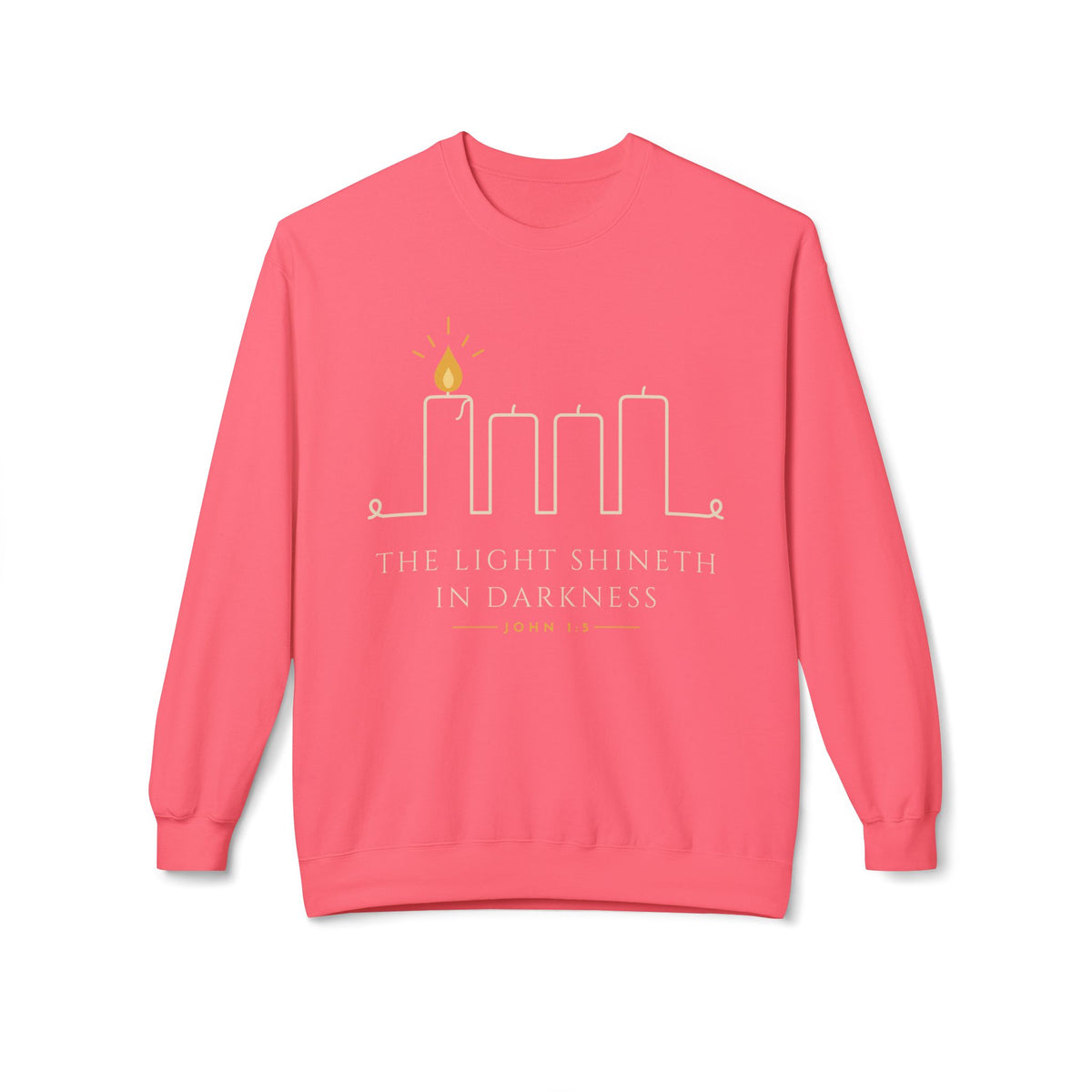 Hanukkah Menorah Crewneck Sweatshirt — Minimal Candle Design