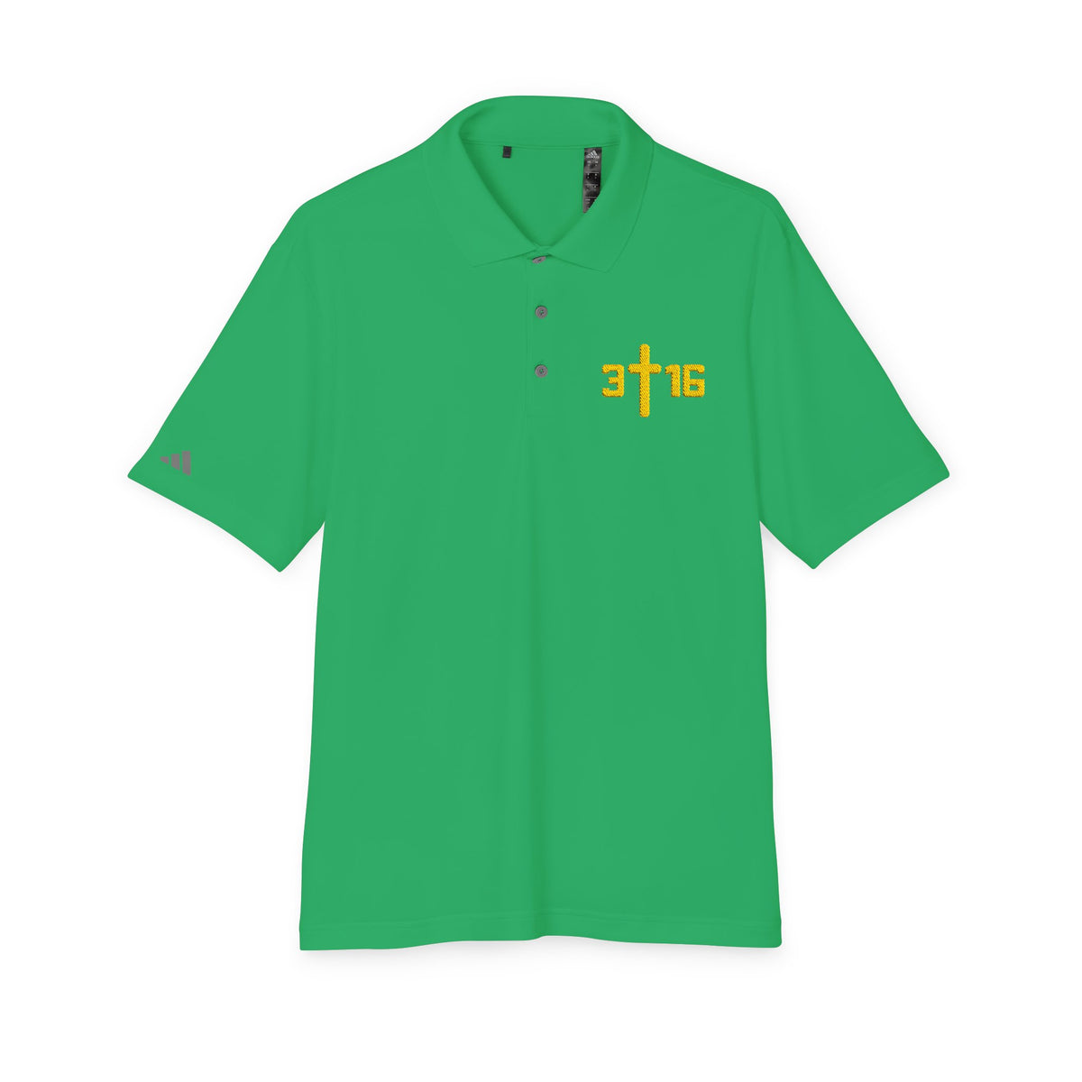 Christian Cross '3:16' Embroidered Polo Shirt