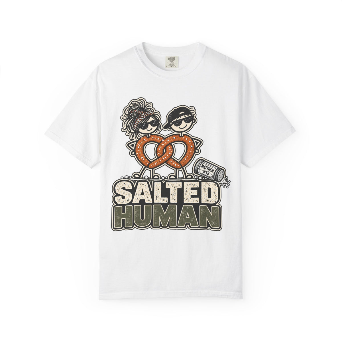 Salted Human Retro Graphic Tee | Garment-Dyed Unisex T-Shirt