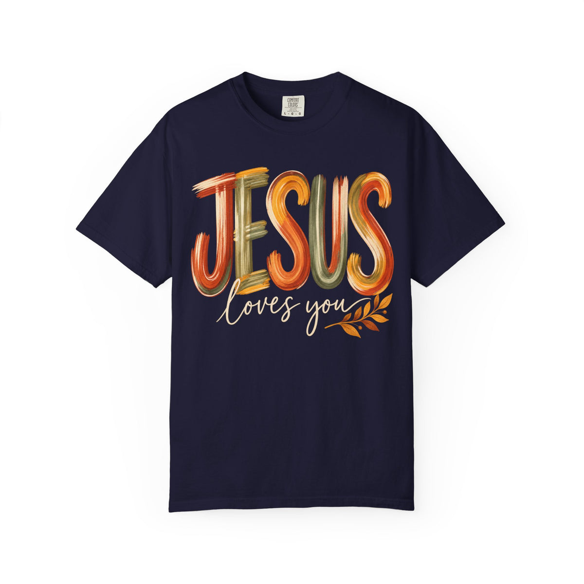 Jesus Loves You T-Shirt — Autumn Brush Script Christian Tee
