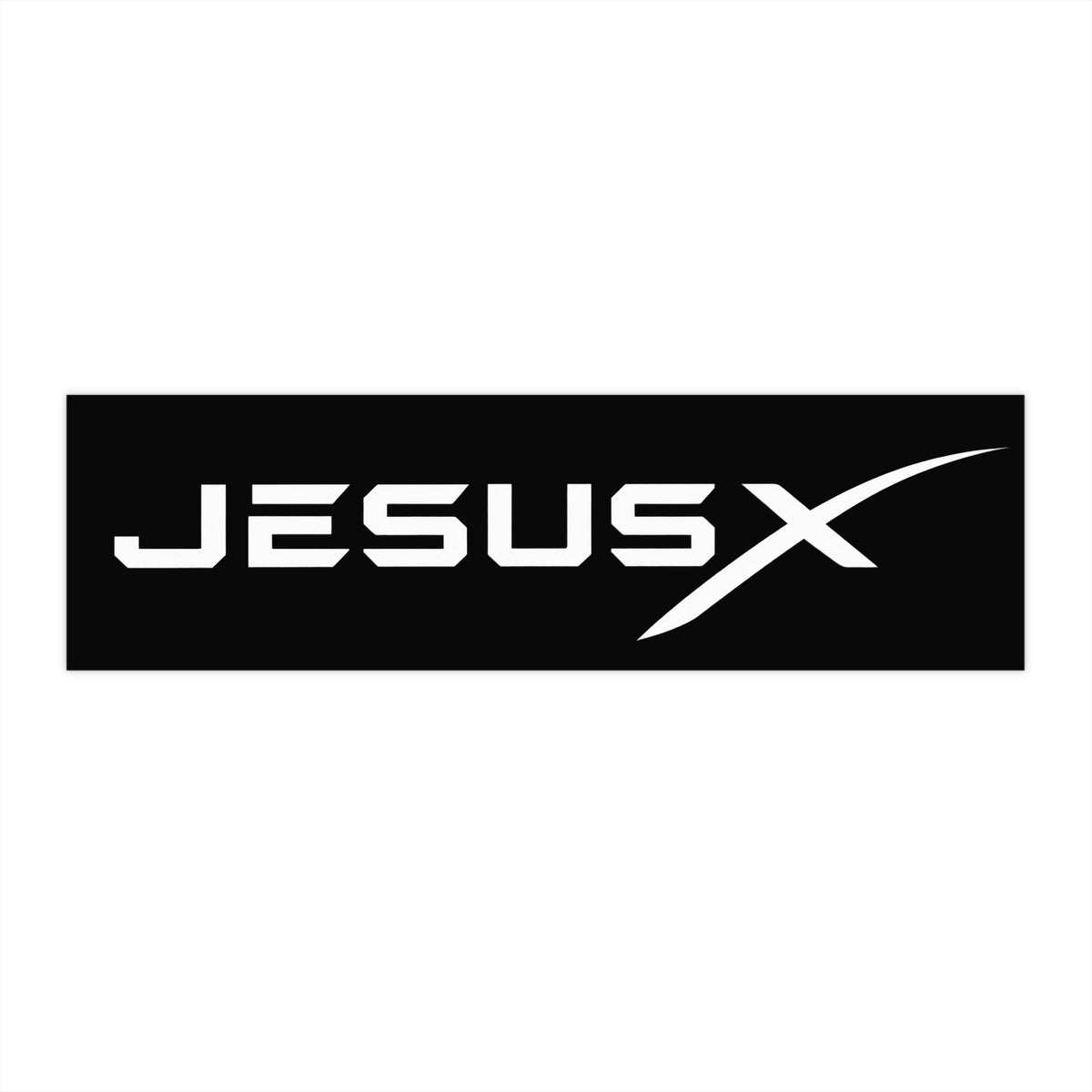 Jesus Bumper Sticker — Black Faith Vinyl Decal for Cars