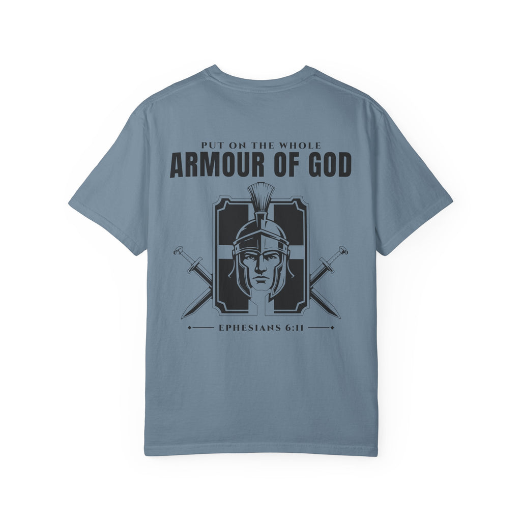 Put on the Whole Armour of God T-Shirt – Ephesians 6:11 Christian Faith Shirt