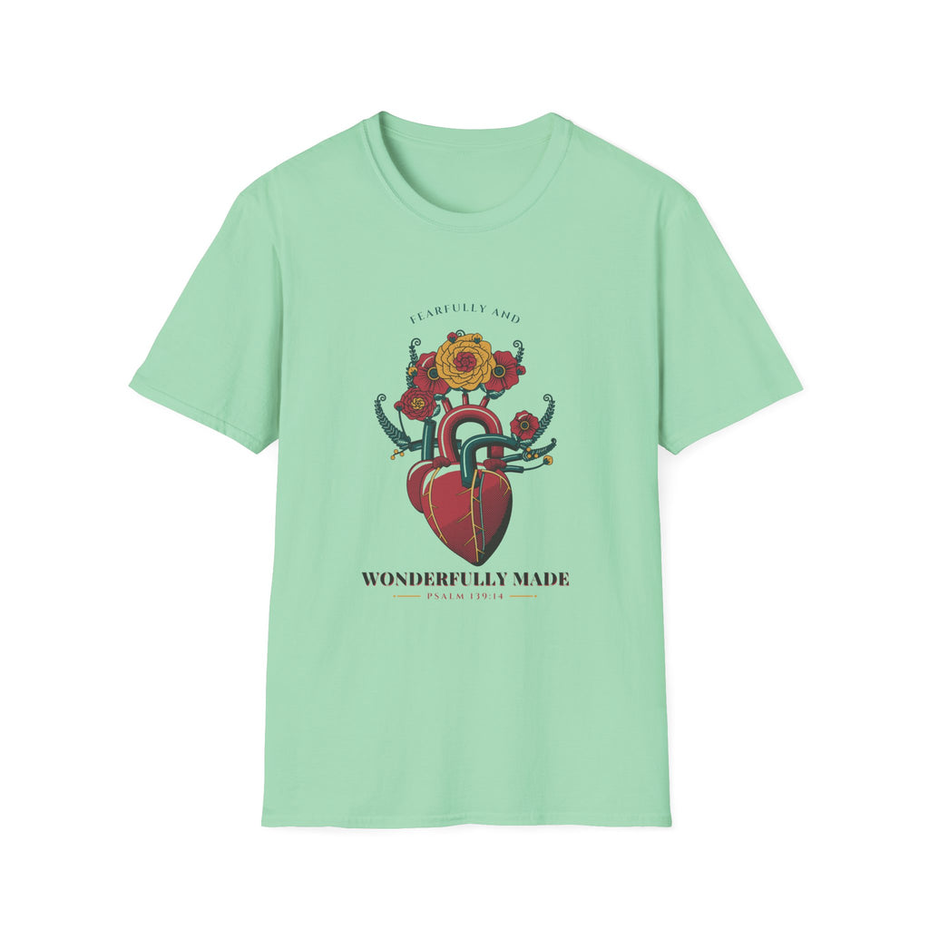 Wonderfully Made Floral Inspirational T-Shirt