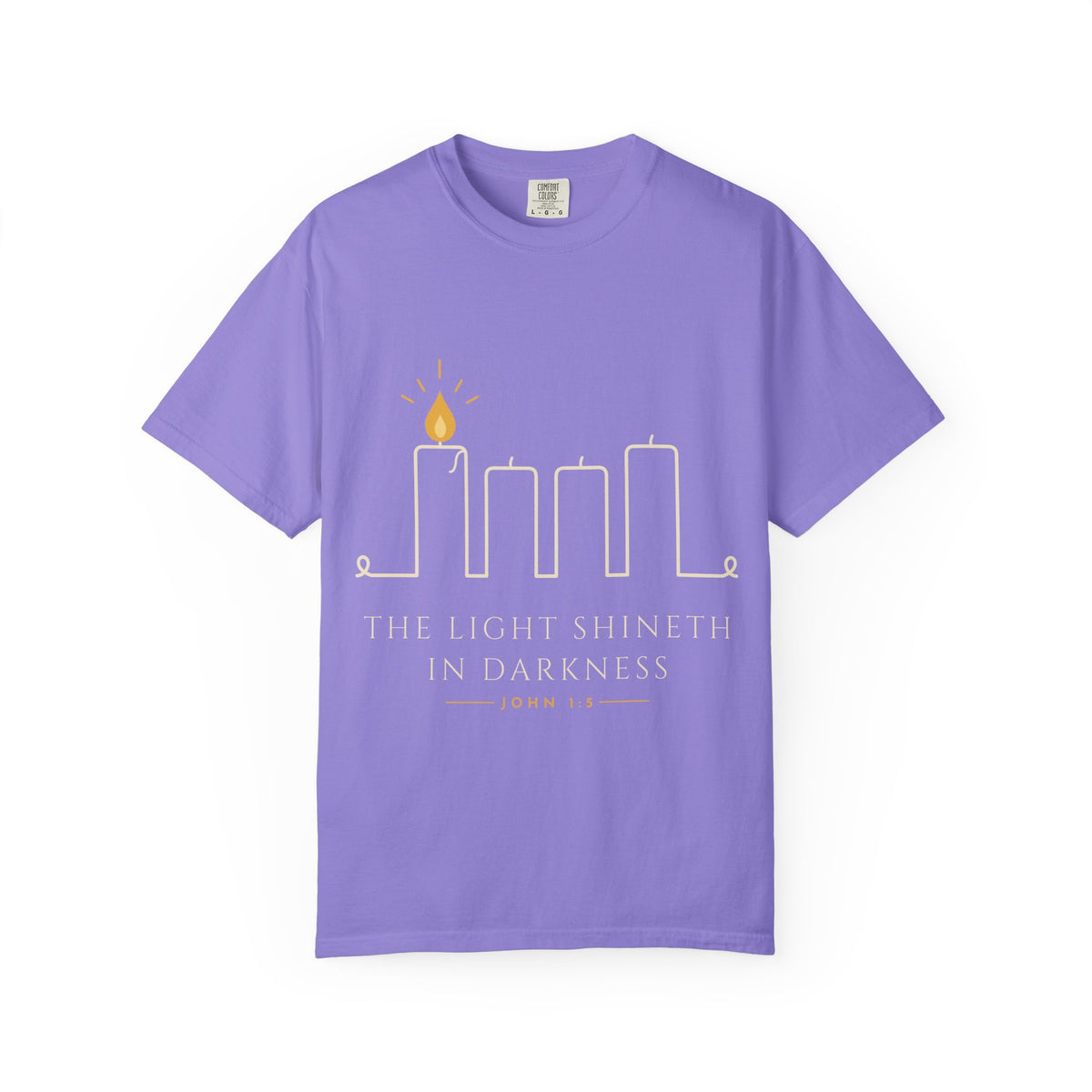 Hanukkah Menorah T-Shirt — First Light Candle Graphic Tee