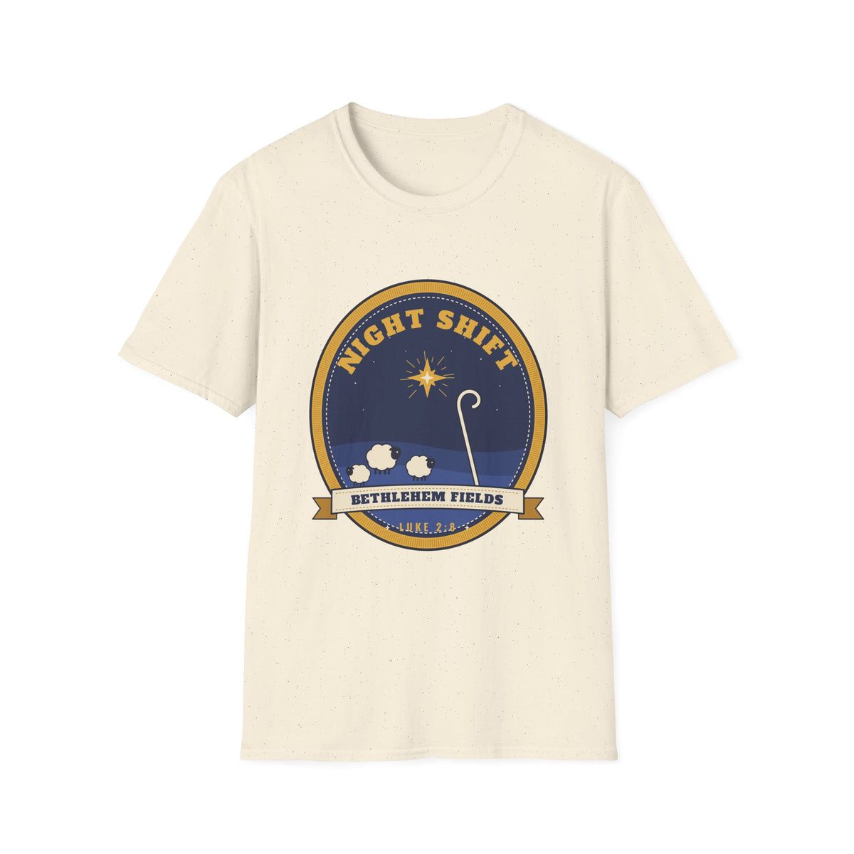 Night Shift Shepherds T-Shirt — "Bethlehem Fields" Christmas Nativity Tee