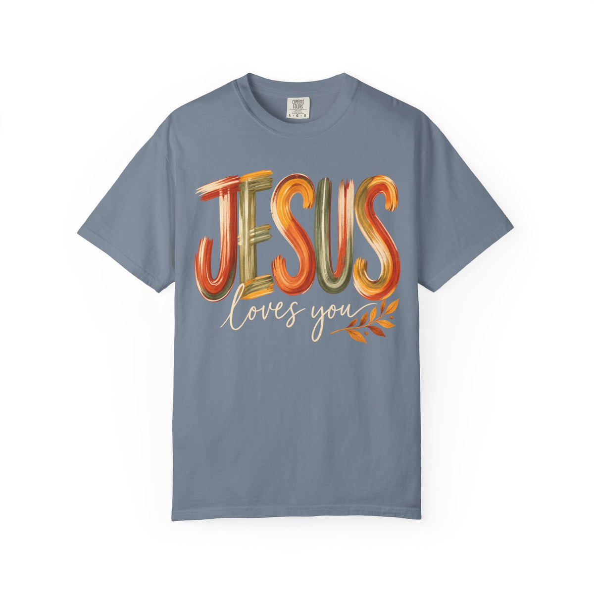 Jesus Loves You T-Shirt — Autumn Brush Script Christian Tee
