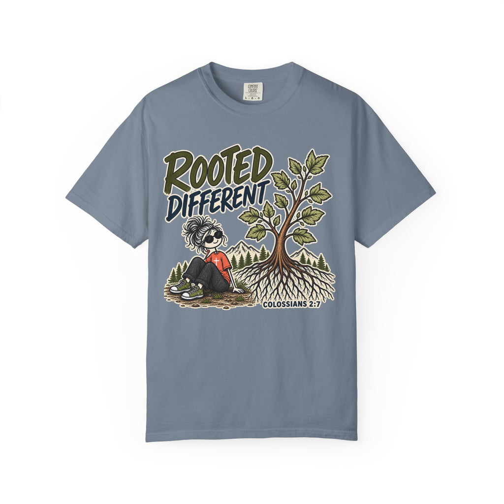 Rooted Different Women’s Christian T-Shirt | Colossians 2:7