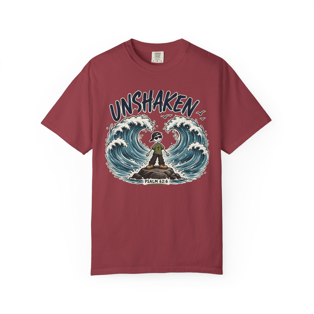 UNSHAKEN Christian T-Shirt | Psalm 62:6 Faith Graphic Tee |