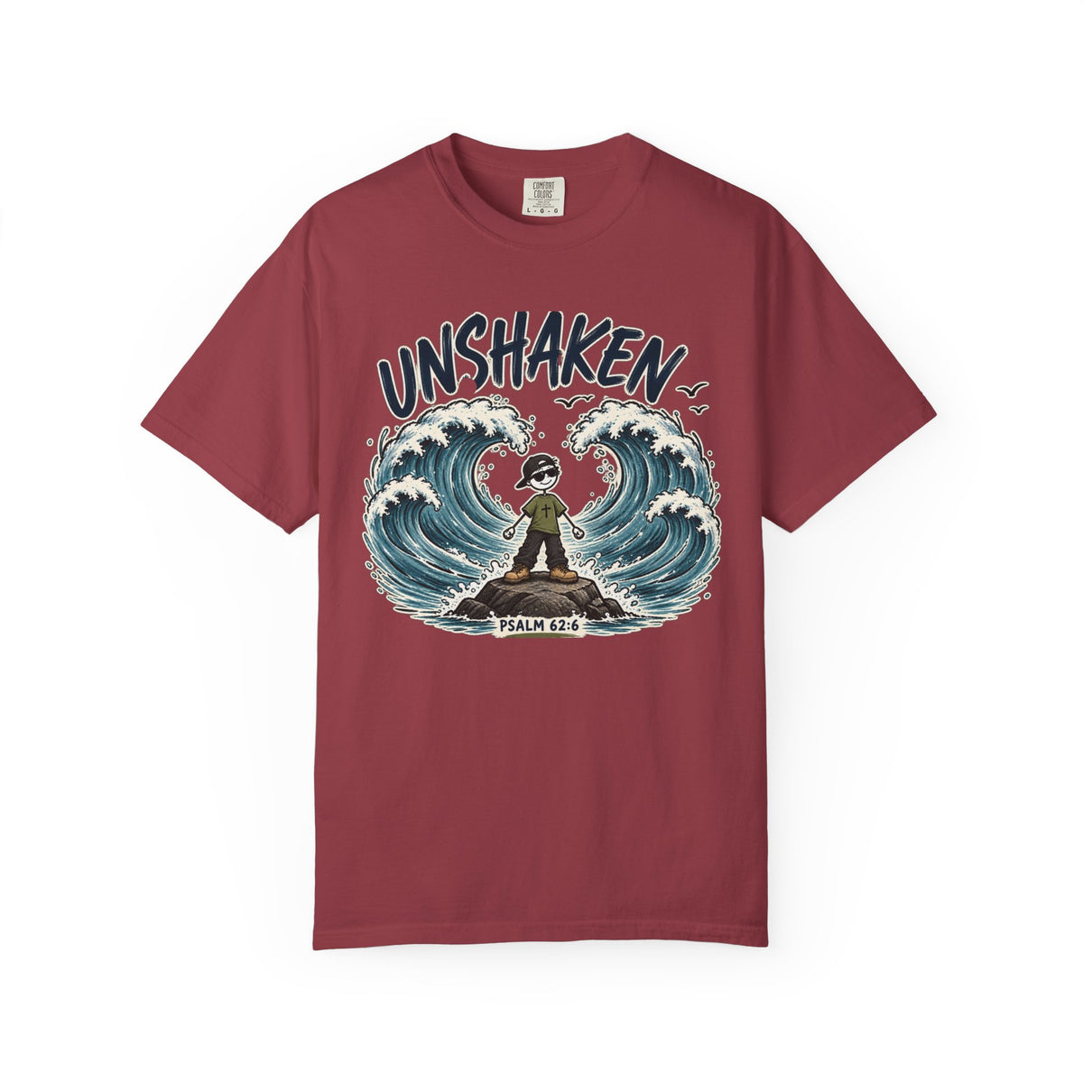 UNSHAKEN Christian T-Shirt | Psalm 62:6 Faith Graphic Tee |