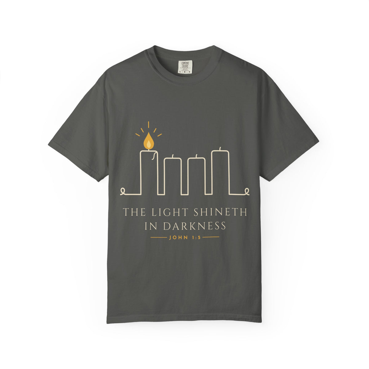 Hanukkah Menorah T-Shirt — First Light Candle Graphic Tee