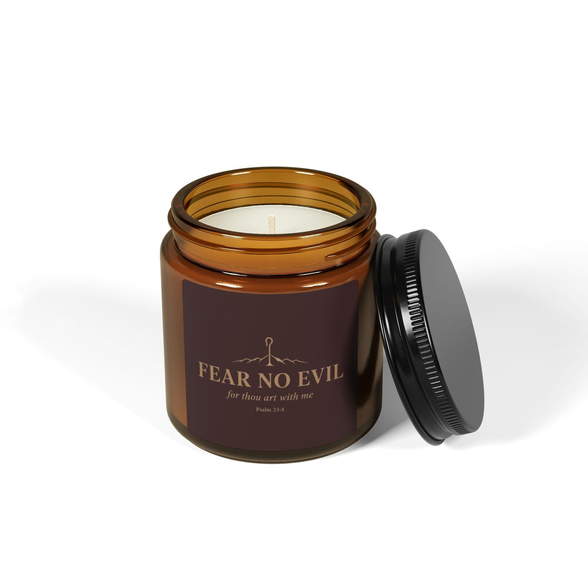 Fear No Evil Soy Candle — Amber Jar Scented Candle