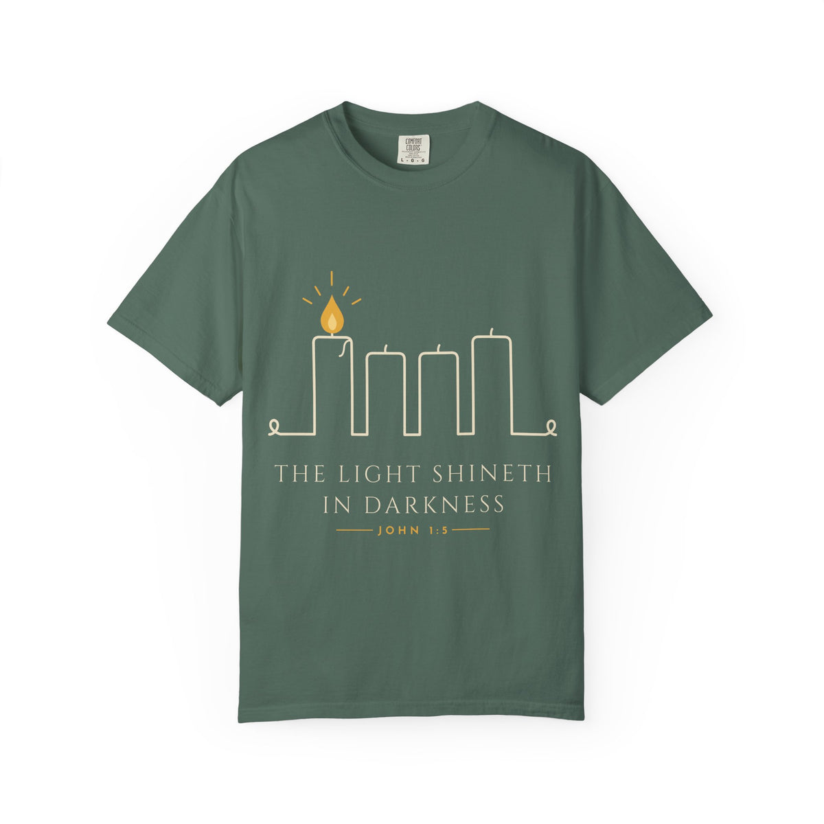 Hanukkah Menorah T-Shirt — First Light Candle Graphic Tee
