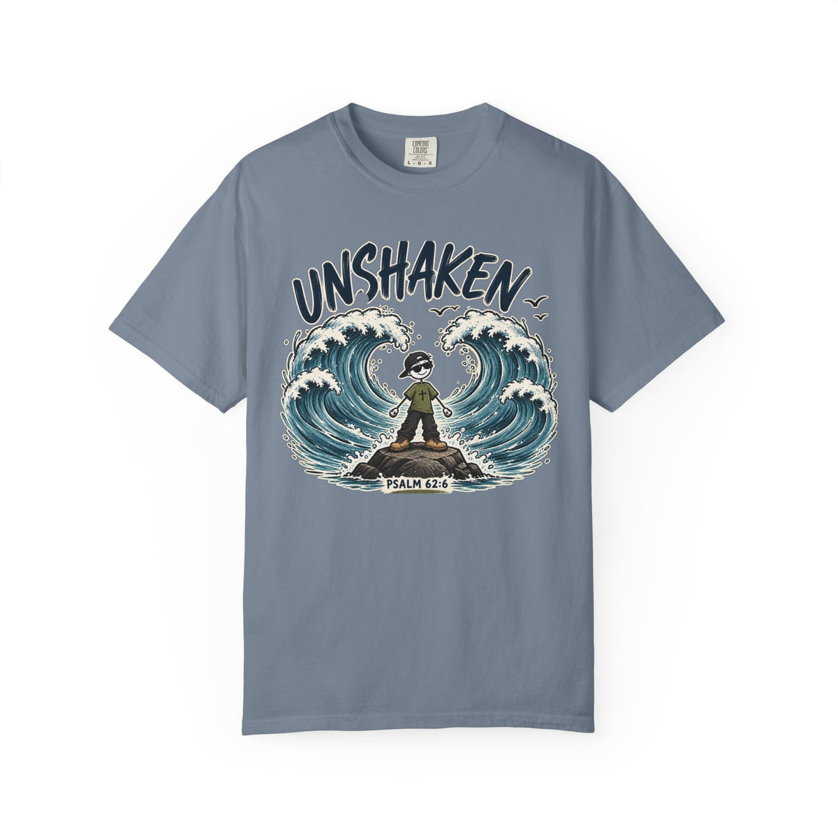 UNSHAKEN Christian T-Shirt | Psalm 62:6 Faith Graphic Tee |