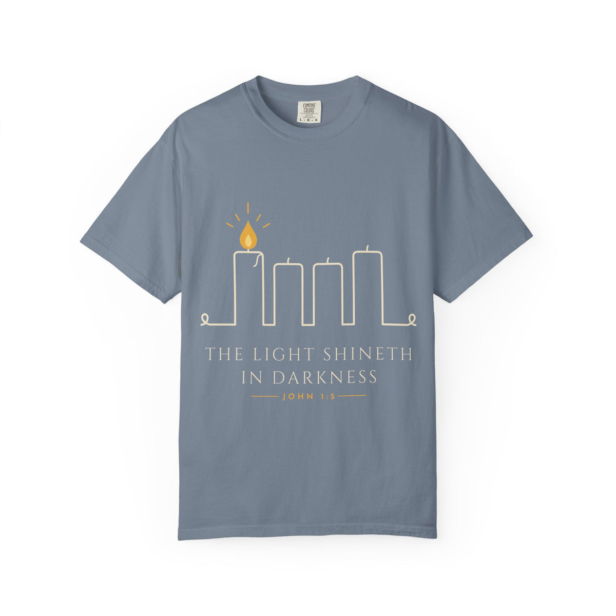 Hanukkah Menorah T-Shirt — First Light Candle Graphic Tee