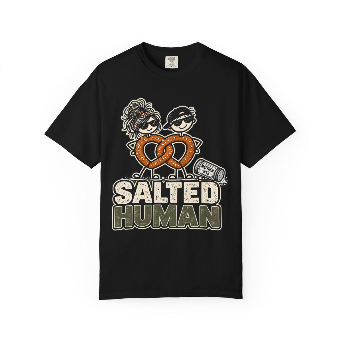 Salted Human Retro Graphic Tee | Garment-Dyed Unisex T-Shirt