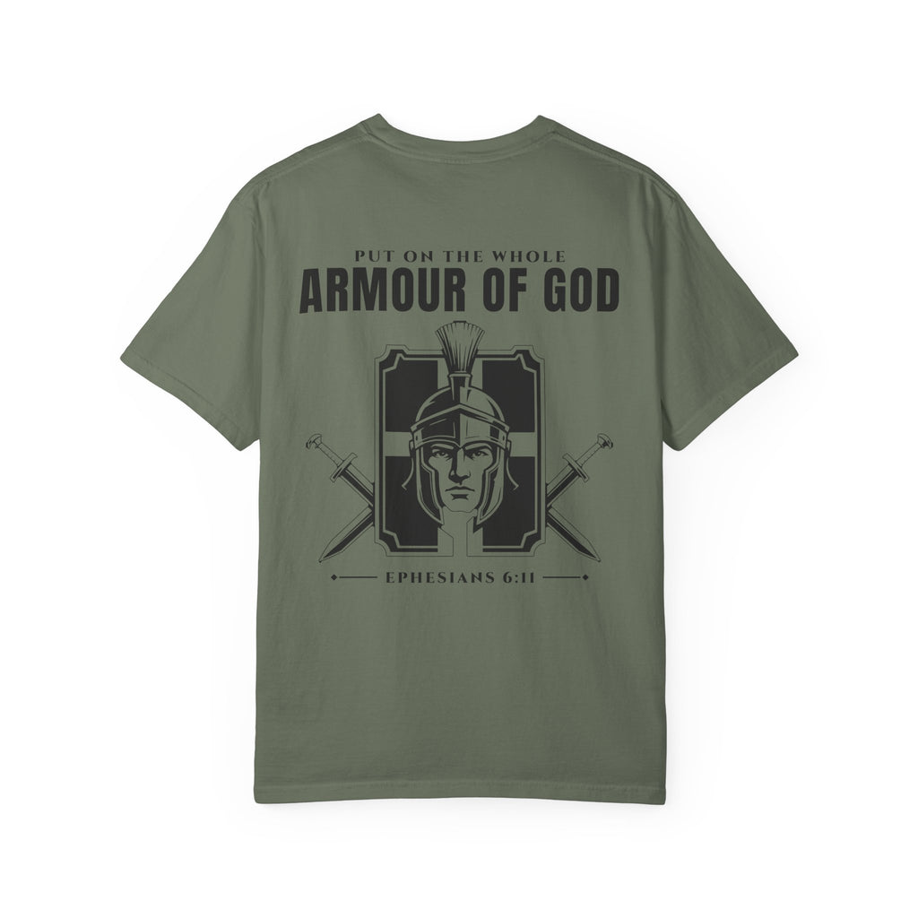 Put on the Whole Armour of God T-Shirt – Ephesians 6:11 Christian Faith Shirt