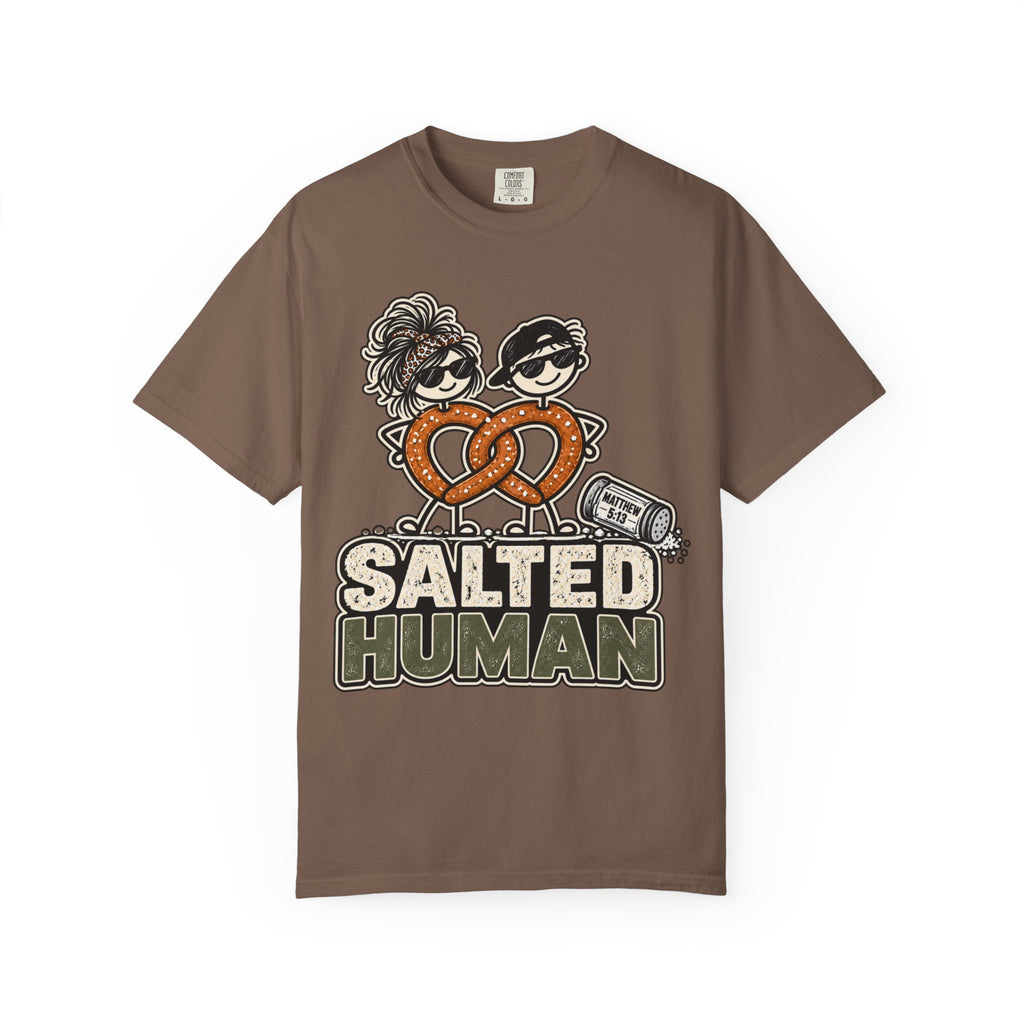 Salted Human Retro Graphic Tee | Garment-Dyed Unisex T-Shirt