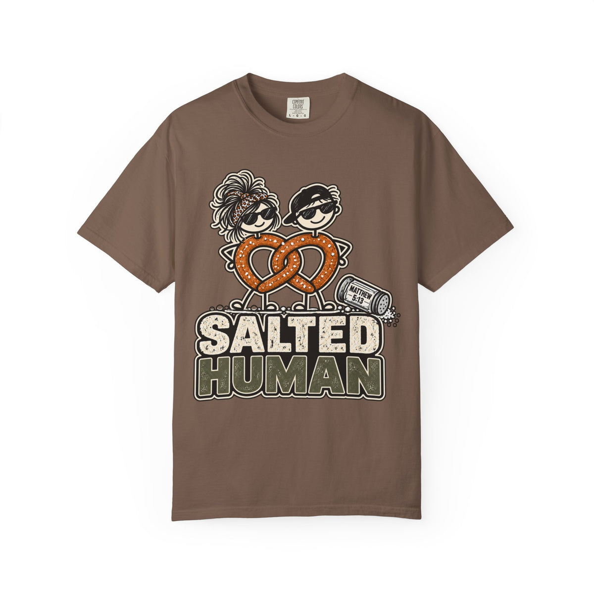 Salted Human Retro Graphic Tee | Garment-Dyed Unisex T-Shirt