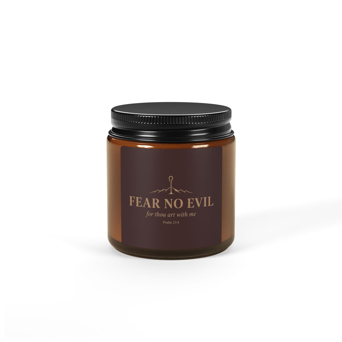 Fear No Evil Soy Candle — Amber Jar Scented Candle